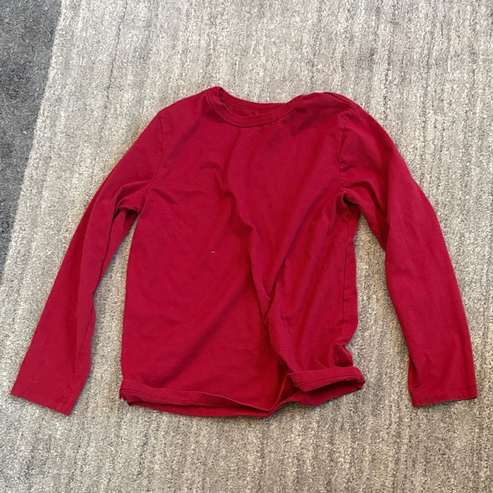 Wonder Nation Vibrant Red Long Sleeve Tee